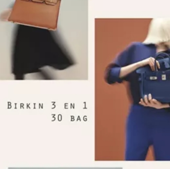 🇫🇷HERMÈS PARIS BERKIN 30 3 IN 1 LEATHER BURGUNDY COLOURED HANDBAG m.i. France - Picture 15 of 15